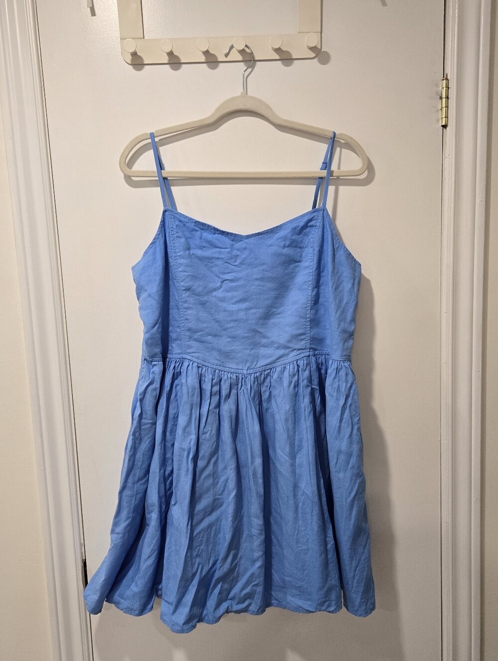 Aerie Love of Linen Blend Mini Sundress in Light Blue